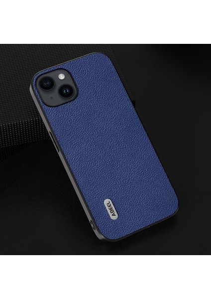 Apple iPhone 13 Ultra Yetensiz Telefon Kılıfı Için Litchi Doku Cowhide Deri Kaplamalı Pc+Tpu Kabuk Mavisi (Yurt Dışından) fiyatları