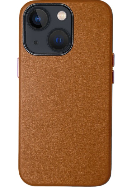 Apple iPhone 13 Telefon Kasası 6.1 Inç Çizik Dirençli Kaliteli Pu Deri ve Tpu Telefon Kasası Koruyucu Telefon Kapak Kahverengi (Yurt Dışından)