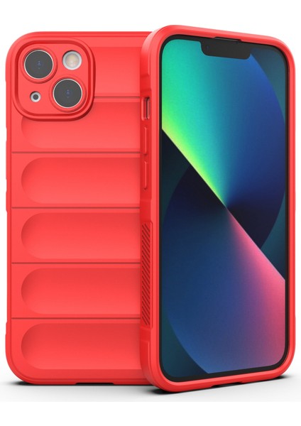 Apple iPhone 13 6.1 Inç Çarpım Geçirmez Sağlam Kabuk Yumuşak Tpu Telefon Koruyucusu Vaka-Kırmızı (Yurt Dışından)