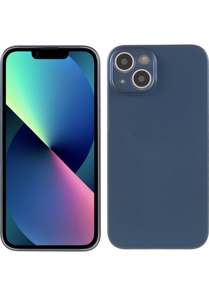 Apple iPhone 13 Için Telefon Kasası Ultra Ince Buzlu Yüzey Kesin Kesim Anti-Drop Anti-Slatch Önleyici Sert Pc Telefon Kılıfı Kapak 6.1 Inç-Mavi (Yurt Dışından)