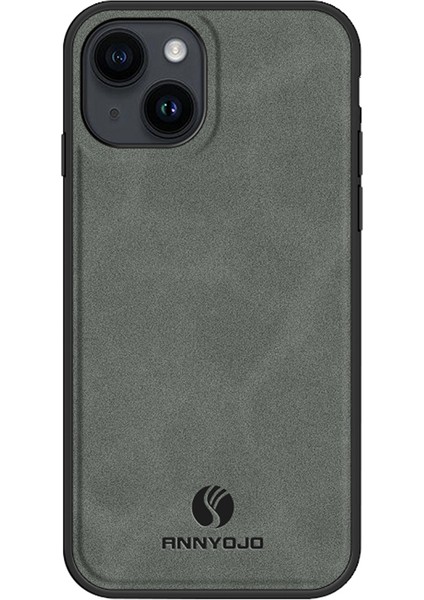 Apple iPhone 13 Pu Deri Kaplamalı Pc+Tpu Şok Geçirmez Telefon Kasası Desteği Manyetik Araç Montaj Grey (Yurt Dışından)
