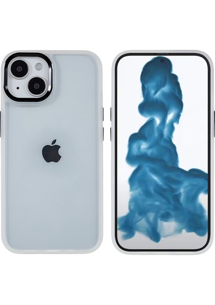 Apple iPhone 14 Telefon Kasası 6.1 Inç Şok Geçirmez Pc+Tpu Kapak Metal Kamera Lens Çerçeve Metal Düğmeleri Cep Telefonu Kılıf Kılıfı (Yurt Dışından)