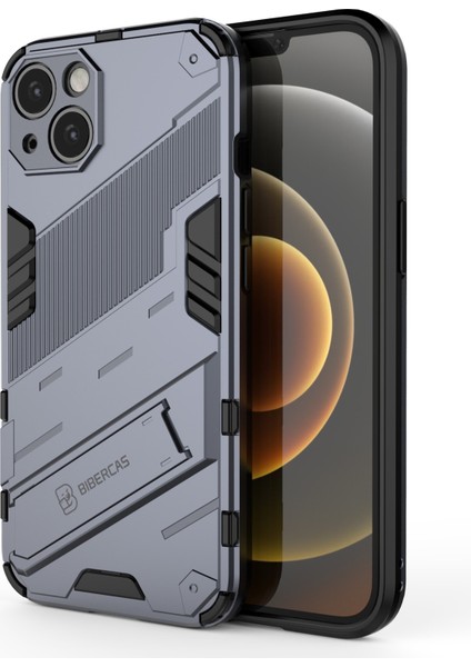 Apple iPhone 13 Telefon Kasası Kickstand Hibrid Çift Katman Sabit Pc Yumuşak Tpu Şok Geçirmez Koruyucu Kasa 6.1 Inç-Karanlık Mavi (Yurt Dışından) fiyatları