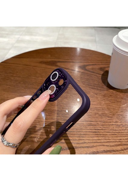 Apple iPhone 13 Telefon Kılıfı Için 6.1 Inç Elektrapan Kamera Lens Yüzük Telefon Kılıfı Sert Pc Yumuşak Tpu Şok Geçirmez Açık Kapak-Mavi (Yurt Dışından) modelleri