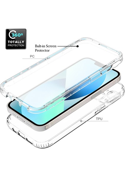 Apple iPhone 14 Telefon Kılıfı Için 6.1 Inç 3'ü 1 Arada Hibrit Pc+Tpu Her Şey Dahil Koruma Kapağı Gradient Anti-Sracratch Anti Anti Telefon Kılıfı Pet Screen Koruyucu Tespitli (Yurt Dışından) fiyatları