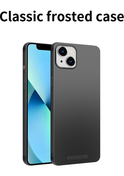 Apple iPhone 13 6.1 Inç Mat Telefon Kasası Sert Pc Kapağı Manyetik Halka Tutucu-Kırmızı (Yurt Dışından)