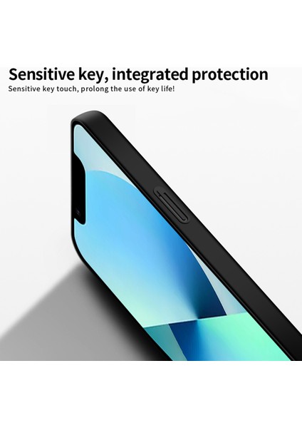 Apple iPhone 13 6.1 Inç Mat Telefon Kasası Sert Pc Kapağı Manyetik Halka Tutucu-Kırmızı (Yurt Dışından)
