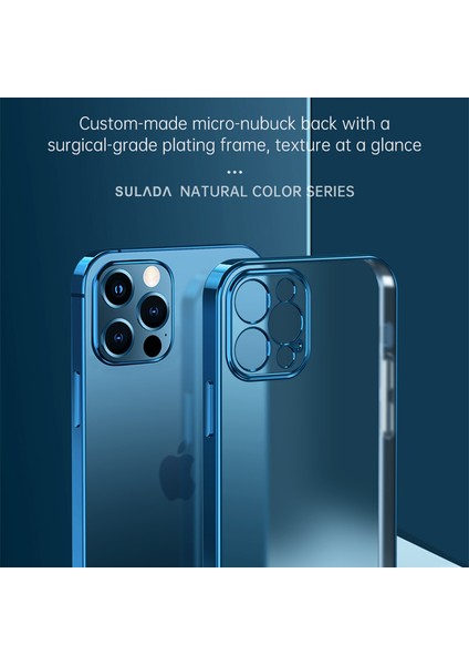 Apple iPhone 13 6.1 Inç-Yeşil Için Damla Geçirmez Elektroplatma Tpu Kasa Arka Kapak Kabuğu (Yurt Dışından)