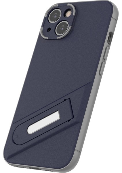 Apple iPhone 13 Telefon Kasası 6.1 Inç Pc+Tpu Telefon Kılıfı Yerleşik Kickstand Anti-Cratch Iyi Korumalı Telefon Kapağı-Dark Mavi (Yurt Dışından) modelleri