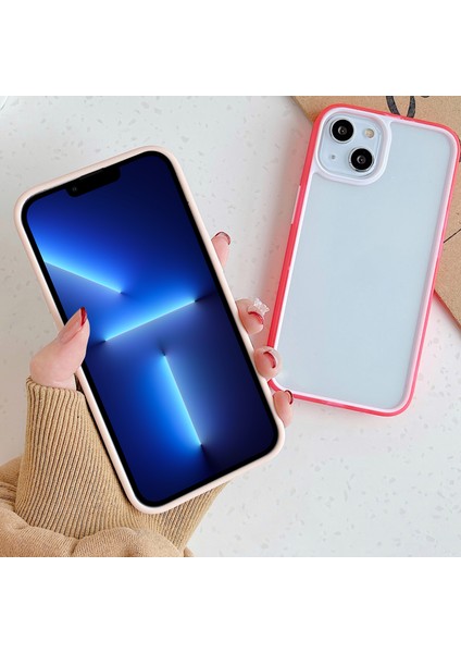 Apple iPhone 13 Telefon Kasası Için Iki Renkli Kenar Akrilik Arka Panel+Tpu Tampon Şeffaf Telefon Kasası Kabuk 6.1 Inç-Sarı Yeşil (Yurt Dışından) fiyatları