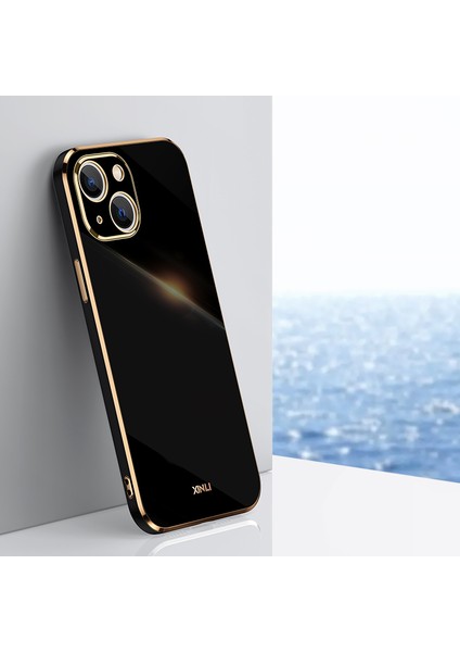 Apple iPhone 13 Telefon Kasası Için 6.1 Inç Hassas Lens Kesimi Şok Geçirmez Fashinable Kasa Elektrokaplama Altın Kenar Yumuşak Tpu Kabuk-Black (Yurt Dışından) fiyatları