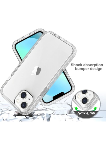 Apple iPhone 14 Telefon Kılıfı 6.1 Inç 3'ü 1 Arada Hibrit Pc+Tpu Her Şey Dahil Koruma Kapağı Gradient Anti-Sracratch Anti Tele Kılıfı (Yurt Dışından) modelleri