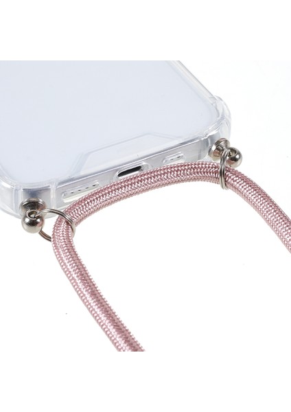 Apple iPhone 13 6.1 Inç-Rose Gold Için Tekstil Kireli ile Şeffaf Akrilik+Tpu Hibrit Telefon Kılıfı Kapak (Yurt Dışından) fiyatları