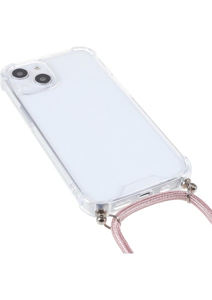 Apple iPhone 13 6.1 Inç-Rose Gold Için Tekstil Kireli ile Şeffaf Akrilik+Tpu Hibrit Telefon Kılıfı Kapak (Yurt Dışından) fırsatları