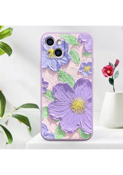 Apple iPhone 13 Telefon Kasası 6.1 Inç Canlı Yağlı Boya Çiçek Desenli Telefon Kasası Anti-Çizik Yumuşak Tpu Arka Kapak Kırmızısı (Yurt Dışından) fırsatları
