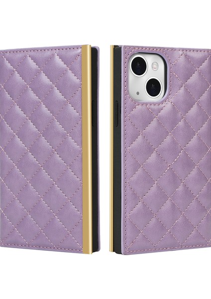 Apple iPhone 13 Telefon Kılıfı Için Doku Folio Flip Cüzdan Stand Deri Telefon Kapağı Kılıf Çanta Ayna Tasarımı 6.1 Inç-Doğru (Yurt Dışından) fiyatları