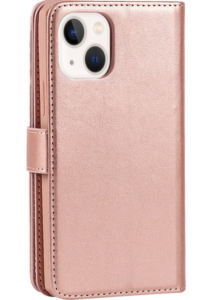 Apple iPhone 13 Telefon Kılıfı Için Düşüş Maşif Çıkarılabilir Pu Deri Cüzdan Stand Telefon Kılıfı Kılıfı Bilek Kayışıyla 6.1 Inç-Rose Altın (Yurt Dışından) modelleri