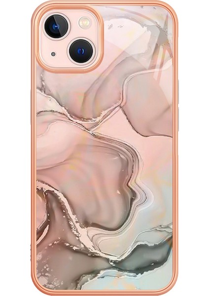 Apple iPhone 13 6.1 Inç Için Tpu Bırak Test Edilmiş Telefon Kılıfı Elektraplama Çerçevesi Geri Kapak Pembe (Yurt Dışından)