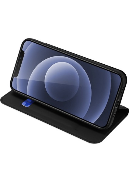 Folio Flip Kartı Tutucu Tasarım Deri Kapak Kasası ile Apple iPhone 13 6.1 Inç-Siyah (Yurt Dışından) modelleri