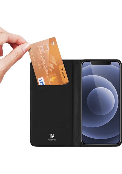 Folio Flip Kartı Tutucu Tasarım Deri Kapak Kasası ile Apple iPhone 13 6.1 Inç-Siyah (Yurt Dışından) fırsatları