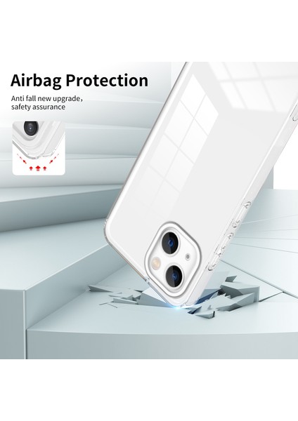 Apple iPhone 13 Telefon Kılıfı 6.1 Inç Şok Geçirmez Cep Telefonu Tpu Kılıf Kesin Kesimler Fall Anti-Fall Şeffaf Telefon Kapak-Beyaz (Yurt Dışından) fiyatları