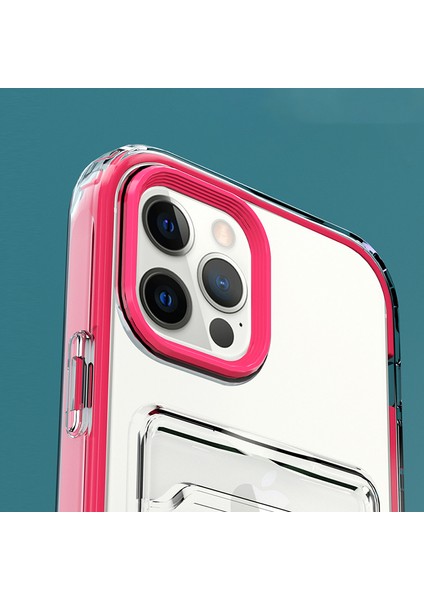 Apple iPhone 13 Telefon Kasası Anti-Fall Tpu+Pc Çift Katmanlar Şok Geçirmez Kart Tutucu 6.1 Inç-Morlu Açık Telefon Kasası (Yurt Dışından) modelleri