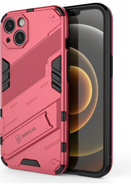 Kickstand Hibrid Çift Katman Sert Pc Yumuşak Tpu Şok Geçirmez Koruyucu Kasa Apple iPhone 13 6.1 Inç-Rose Için (Yurt Dışından) fiyatları