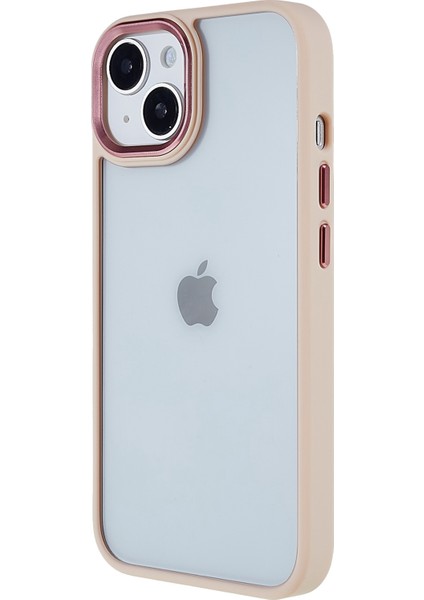 Apple iPhone 14 Telefon Kasası 6.1 Inç Şok Geçirmez Pc+Tpu Kapak Metal Kamera Lens Çerçeve Metal Düğmeleri Cep Telefonu Kılıf Pembe (Yurt Dışından) modelleri