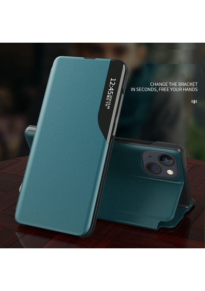 Folio Flip Pu Deri Standı Telefon Kasası Apple iPhone 13 6.1 Inç-Siyah (Yurt Dışından) modelleri