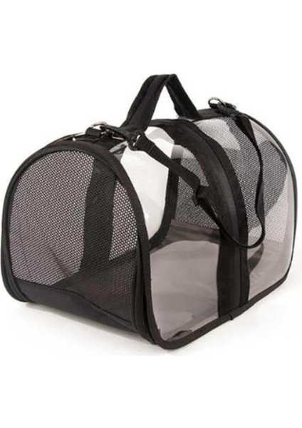 Petpretty Bacco Milano Şeffaf Taşıma Çantası 44X28X28 cm Siyah - Farmapets