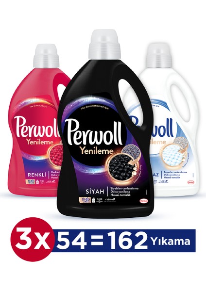 Yenileme Siyah 2.97L & Perwoll Yenileme Renkli 2.97L & Perwoll Yenileme Beyaz 2.97L