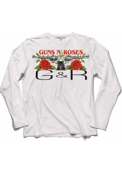 Guns N And Roses Gun Gül ve Kan Uzun Kollu Tişört