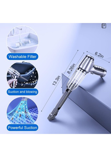 3'ü 1 Arada Kablosuz Araç Süpürgesi - Siyah (Yurt Dışından) modelleri