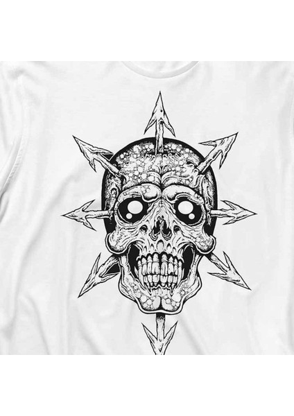 Cadılar Bayramı Kuru Kafa Halloween Uzun Kollu Tişört Baskılı T-Shirt fiyatları