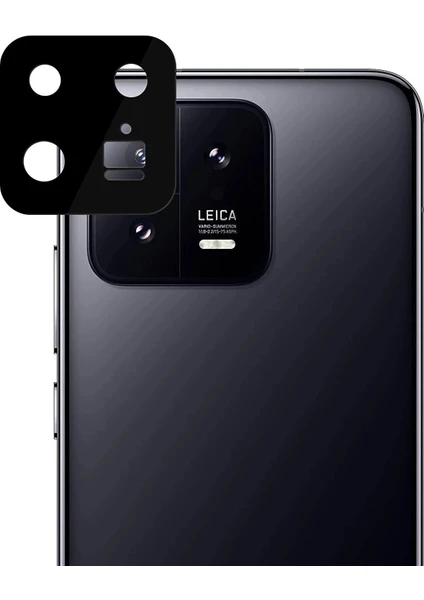 Case 4U Xiaomi Mi 13 Kamera Lens Koruyucu 3D Temperli Cam Siyah