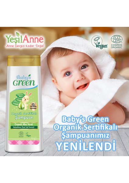 Baby's Green  Aloeveralı  Organik BEBEK  Şampuan+  Organik Aloeveralı Şampuan Seti 400 ml