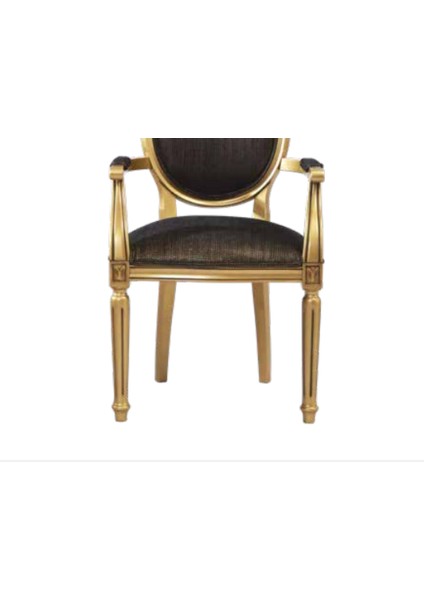 Sandalye ST Zus037 Çizgili Madalyon Model Tam Kolçak Gold Örgü Kumaş Parlak Gold fırsatları