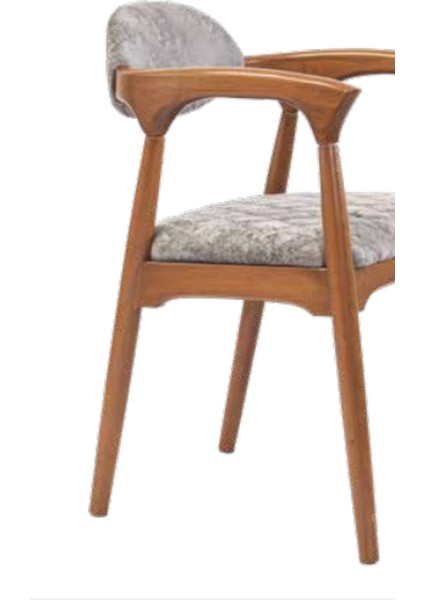 Sandalye Zus130 MODEL Ahşap Kayın Ayak Ortopedik Oturum Desenli Şönil Kumş ElYapım