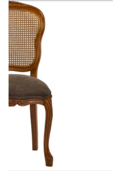 Sandalye ST Zus024 HASIR SIRT Model Kayın Oymalı Çizgili Ayak Kahverengi Döşeme fırsatları