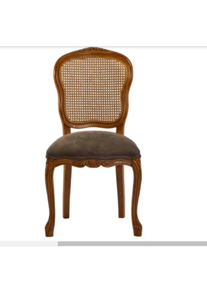 Sandalye ST Zus024 HASIR SIRT Model Kayın Oymalı Çizgili Ayak Kahverengi Döşeme indirimleri