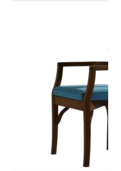 Sandalye Zus170 Ahşap Sırtlık Model Kayın Retro Ayak Ceviz Renk Turkuaz Baby Face Kumaş El Yapım indirimleri