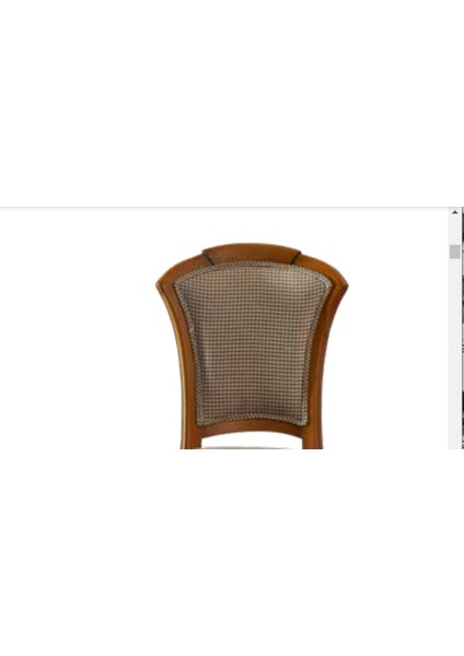 Sandalye ST Zus025 Oval Sırtlık Model Kayın Çizgi Ayak Kareli Kumaş Parlak CeviZ