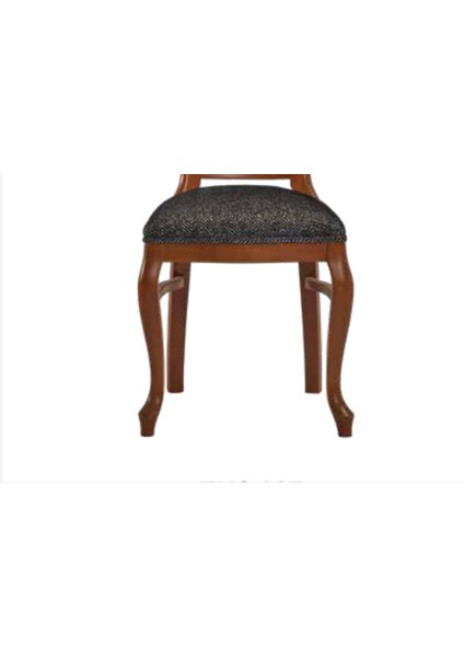 Sandalye Zus027 Oval Sırtlık Model Kayın Aslan Ayak Örgü Kumaş Parlak Ceviz ElYapı