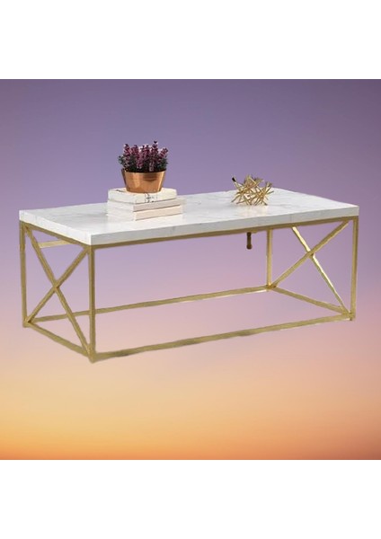 Orta Sehpa Ogem Çapraz Model Metal Transmisyon Çelik Gold Renk Kaplama El Yapım fırsatları