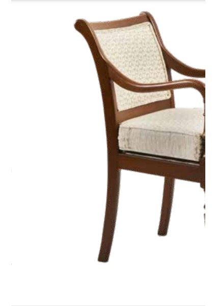 Sandalye Zus167 Torna Ayak Model Kayın Retro Ayak Parlak Ceviz Renk Desenli Şönil Kumaş El Yapım