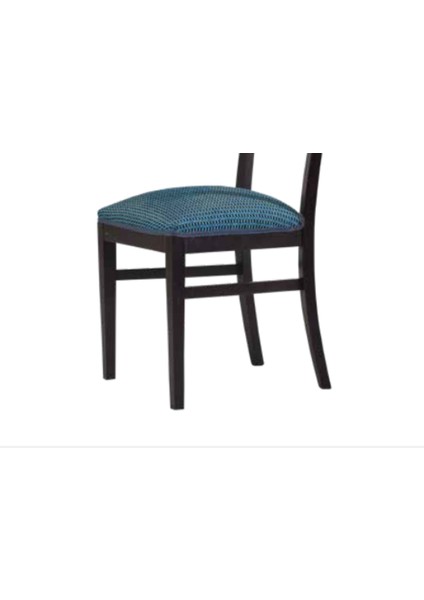Sandalye ST Zus116 Ahşap Sırtlık MODEL Kayın mavi-Siyah Renk Şönil Kumaş El Yapım
