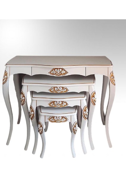 Dresuar-Zigon Vintage Oyma Bombe Model Takım Ahşap Kayın Aslan Ayak El Yapım