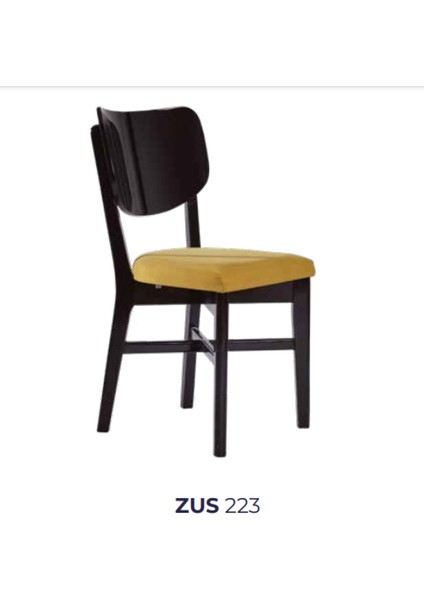 Sandalye ST Zus223 Sırt Papel Model Kayın RETRO X Ayak Parlak Ceviz Babyface Kuma