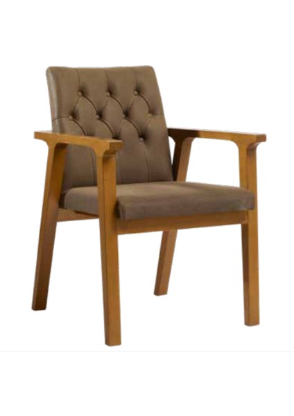 Sandalye ST Zus144 Kapitone Sırtlık MODEL Tam Kolçak Ahşap Kayın Ort Ceviz Elyapı