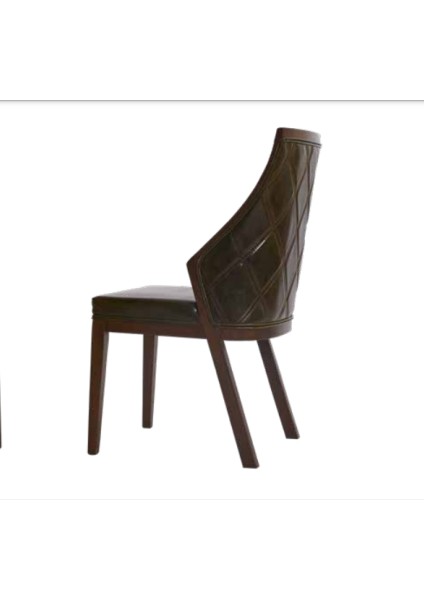 Sandalye ST Zus038 Suni Deri Model Kapitone Modern Ceviz Renk Torna Ayak El Yapım fiyatları